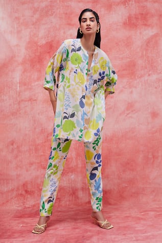 Pankaj & Nidhi Irene Breezy Printed Tunic & Pant Set 