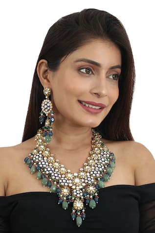 Meenakari Long Necklace Set 