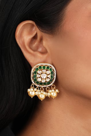 Sica Jewellery Polki Embellished Choker Necklace Set 