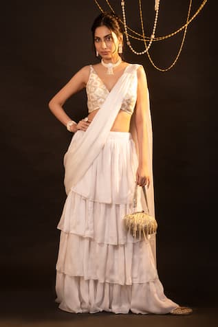 White Sarees: White Saree For Wedding | White Saree Online
