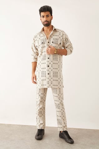 Cai Balance Print Shirt & Trouser Set 