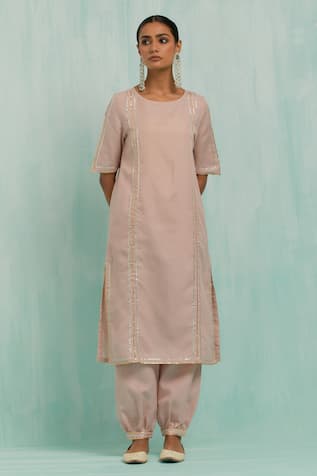 TIC Gota Lace Lined Kurta With Salwar 