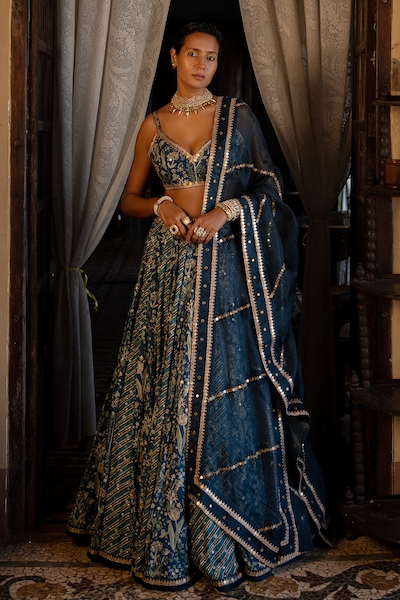 Buy Designer Bridal Lehenga & Silk Bridal Lehenga - Apella