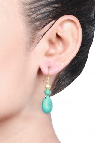 Stone Drop Dangler Earrings 