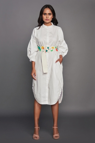Deepika Arora Straight Fit Shirt Dress With Belt