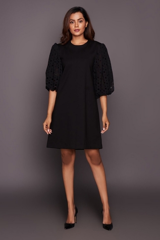 Deepika Arora Cutwork Sleeve Shirt Dress