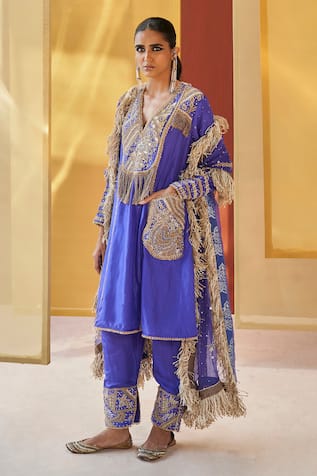 Priyanka Singh Zardozi Embroidered Kurta Salwar Set 