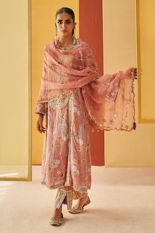 Priyanka Singh Resham & Zardozi Embroidered Kurta Salwar Set 