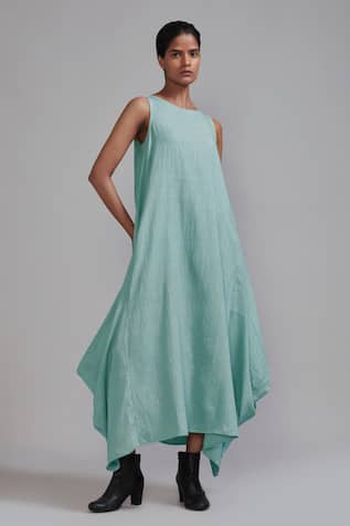Mati Vari Aakaar Handloom Cotton Draped Dress 