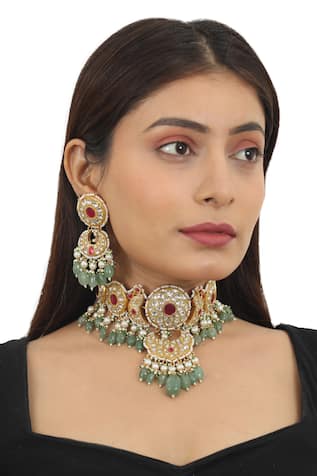 Stone Embellished Necklace Set 