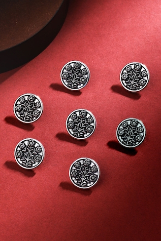 Cosa Nostraa Eternal Garden Carved Buttons - Set of 7