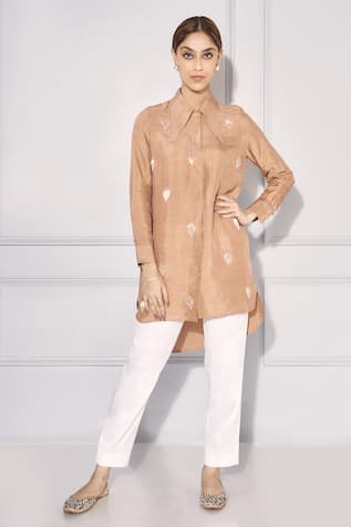 Embroidered Shirt Tunic & Pant Set 