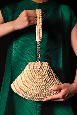 ClutcH'D Rounded Shell Embellished Clutch Bag 