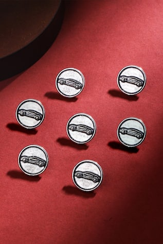 Car Power Carved Buttons - Set of 7 