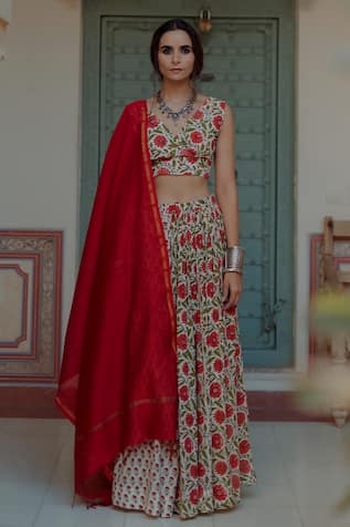 Printed Lehenga Set 