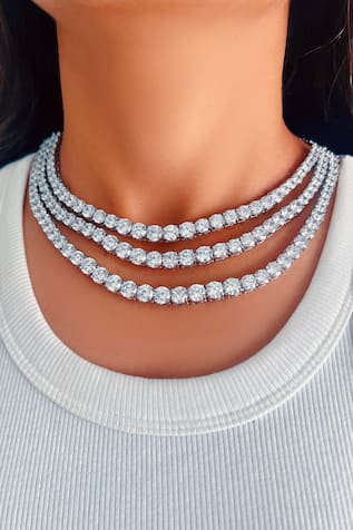 Illiana Layered Embellished Necklace Set 