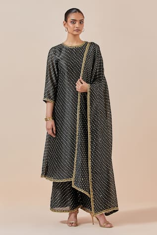 Ikshita Choudhary Bandhani Print Kurta Palazzo Set 
