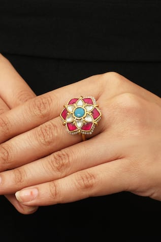 Floral Stone Ring 