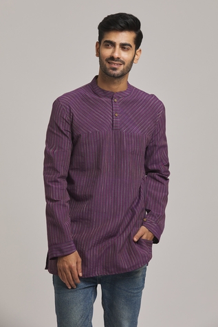 Arihant Rai Sinha Striped Pattern Short Kurta