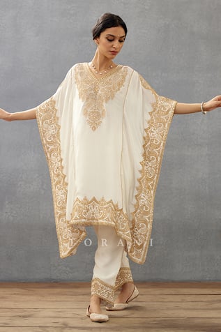 Torani Gul Bano Aaira Embroidered Kaftan & Pant Set 