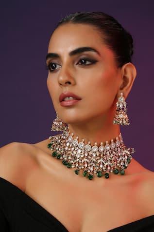 Polki Embellished Necklace Set 