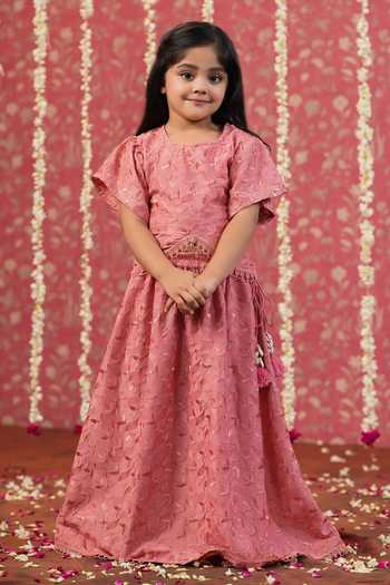 Cute Couture Self Embroidered Lehenga Set 