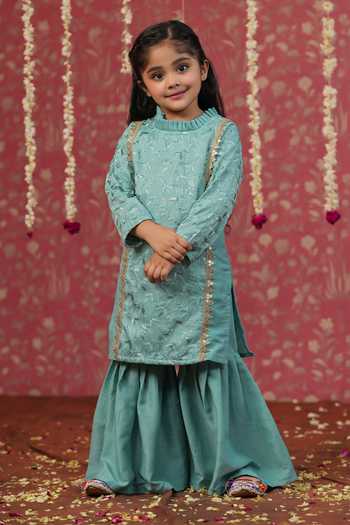 Cute Couture Gota Embroidered Kurta & Sharara Set 