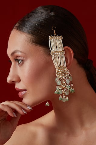 Kundan Pearl Earrings 