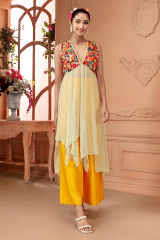 Neeta Lulla Maya Embroidered Anarkali & Flared Pant Set 