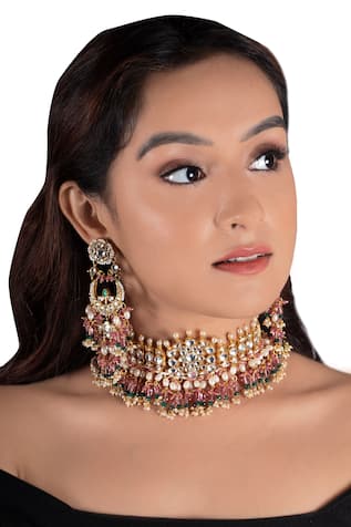 Bead Drop Choker Set 