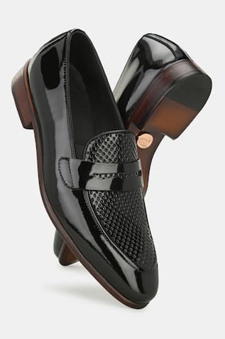 Lafattio Perforated Penny Loafers 