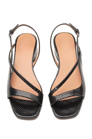 Sabina Animal Textured Pattern Block Heels 