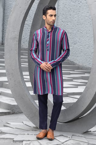 Striped Print Kurta & Pant Set 