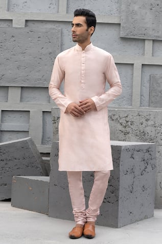 Chhavvi Aggarwal Solid Chanderi Kurta & Churidar Set 