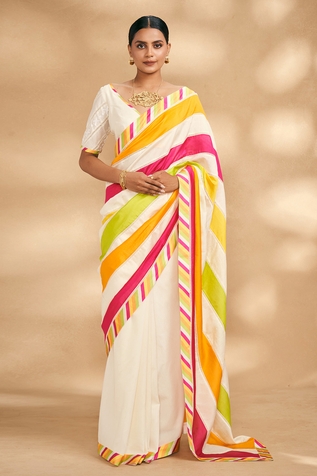 Gulabo by Abu Sandeep Chanderi V Neck Blouse