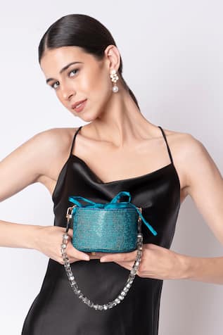Cairo Cylinder Shaped Bling Bag 