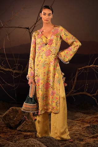 Aditi Gupta Blossom Print Kurta & Palazzo Set 