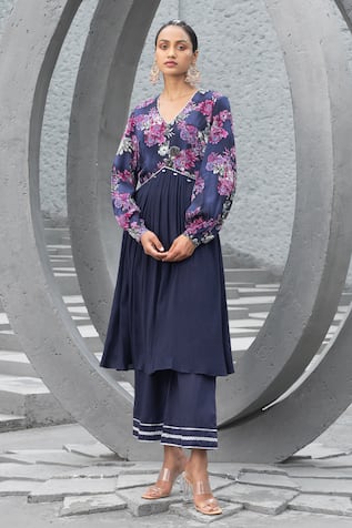 Chhavvi Aggarwal Floral Print Bodice Anarkali With Pant 