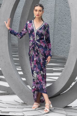 Chhavvi Aggarwal Flower Bloom Print Dress 