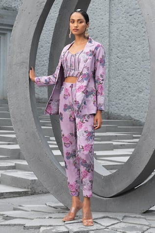 Chhavvi Aggarwal Floral Print Blazer & Pant Set 