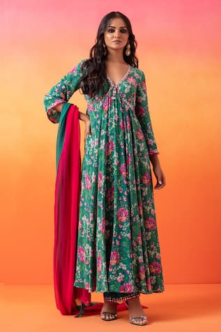 Seema Thukral Floral Print Anarkali Set 