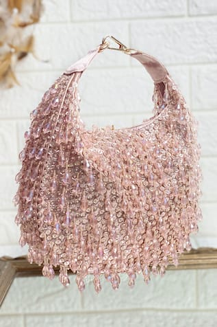Embellished Pink Potli Bag 