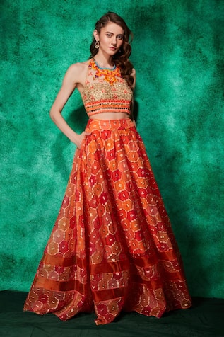Amazon.com: The kurti bazaar Party Wear Indian Ready to Wear Skirt Blouse Lehenga  Choli Pakistani Designer Choli with Dupatta (Choice 1, (4 US X-Small  (Chest-36 Waist-32 Hips 38)) : Clothing, Shoes & Jewelry
