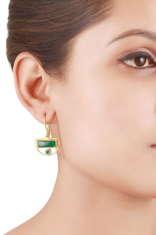 Handcrafted Geometric Motif Earrings 