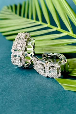 Nayaab By Sonia Carre Anneau Embellished Hoops 