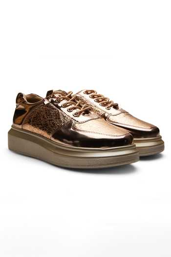 Anaar Textured Panel Lace Up Sneakers 