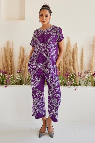 Twenty Nine Floral Parsi Gara Embroidered Shirt