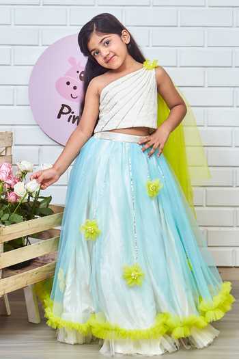 Pinkcow designs pvt ltd 3D Bloom Lehenga With Blouse 