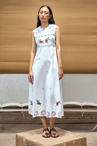 AMKA Rag Doll Floral Embroidered Dress 