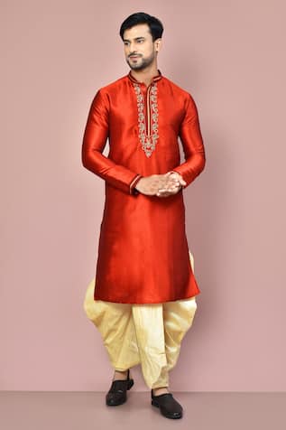Mandarin Collar Kurta Set 